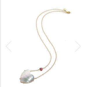 Jane Winchester Love Shell Heart Gold Necklace